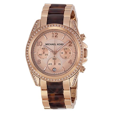 black and rose gold watches michael kors|rose gold watch with numbers.